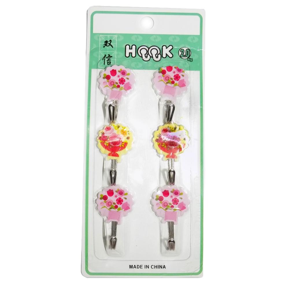 1112 Multipurpose Self Adhesive Plastic Wall Hooks - 6 pcs - SkyShopy 1112 Multipurpose Self Adhesive Plastic Wall Hooks - 6 pcs - SkyShopy